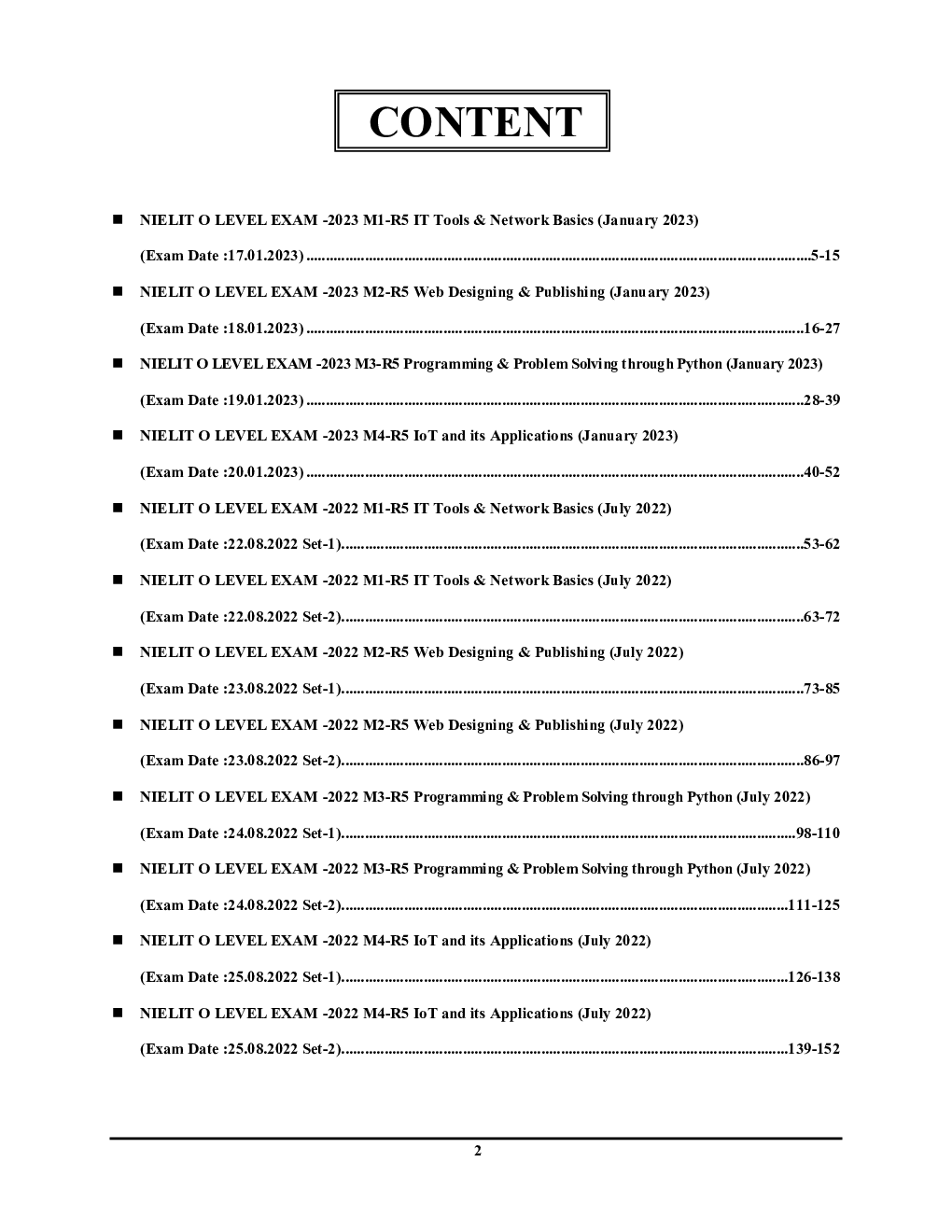 O' level All In One NIELIT (DOEACC) Objective Type Solved Papers  - Page 3