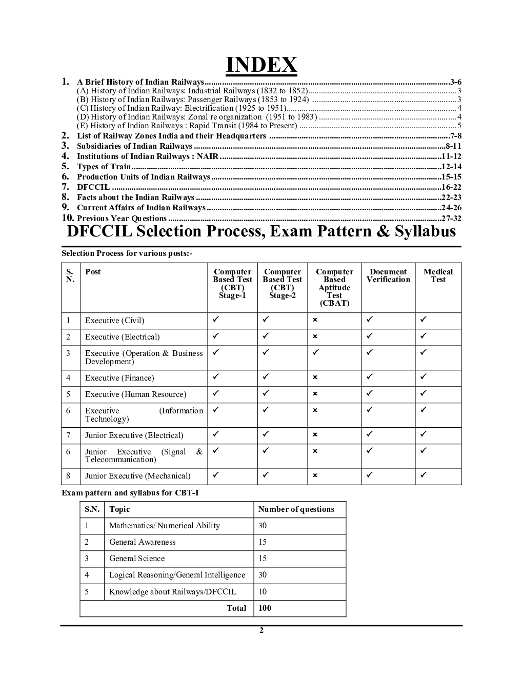 DFCCIL CBT Stage-I & II History Of Indian Railway Study Material  & Question Bank 2023-24 - Page 3