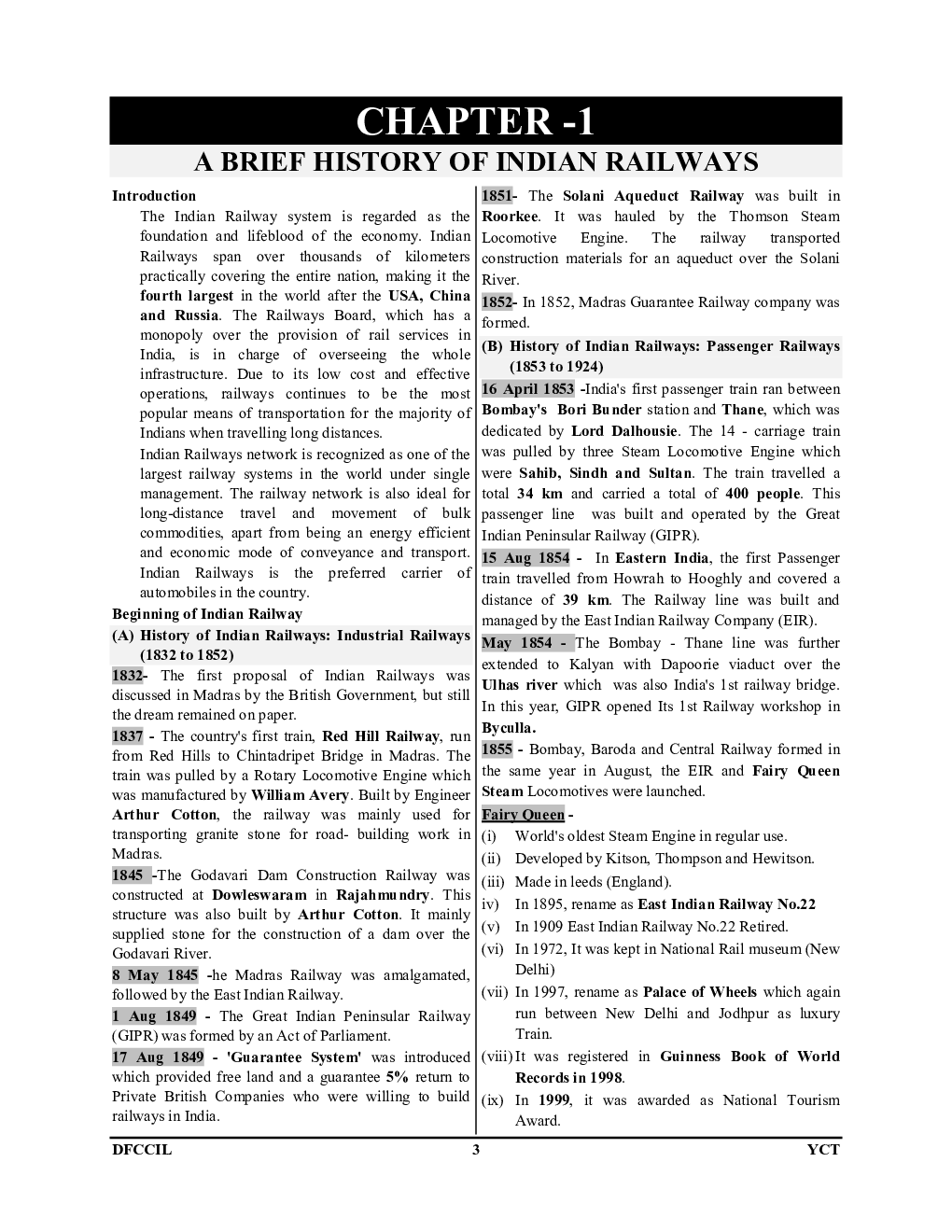 DFCCIL CBT Stage-I & II History Of Indian Railway Study Material  & Question Bank 2023-24 - Page 4