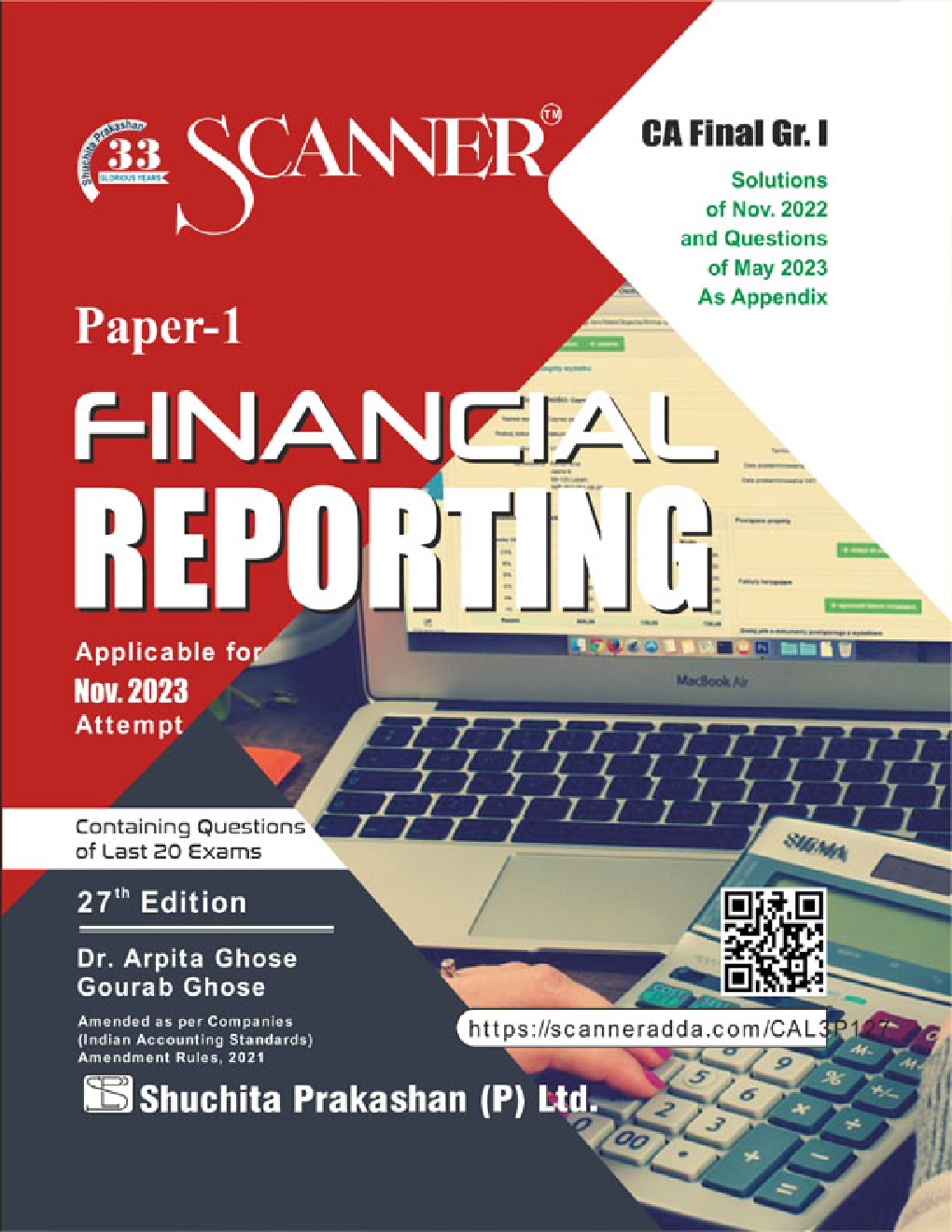 Shuchita Prakashan Scanner CA Final Group - I Paper - 1 Financial Reporting (Applicable for Nov. 2023) - Page 1