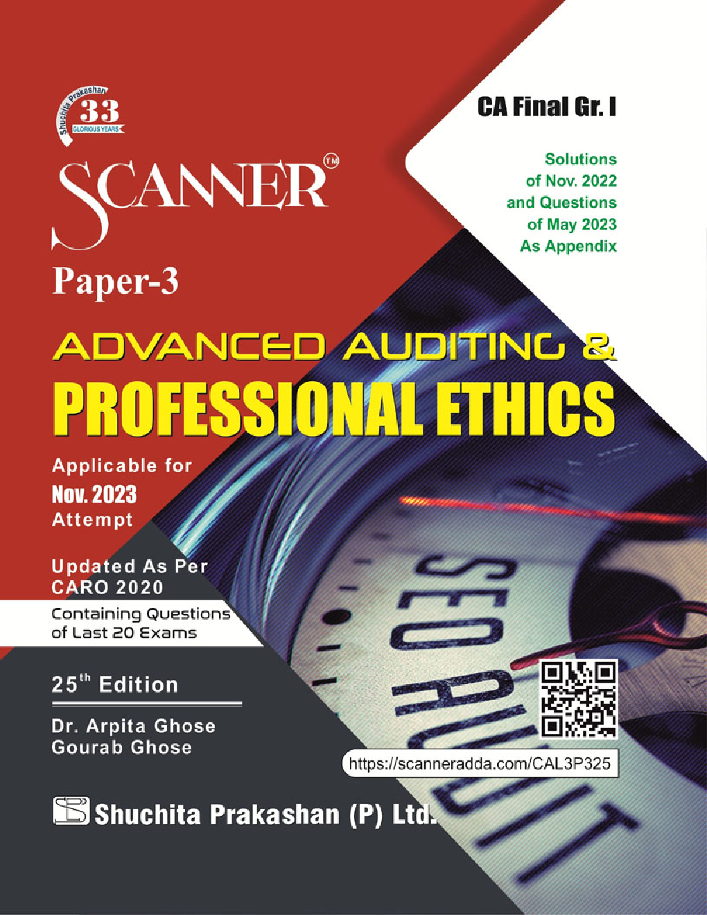 Shuchita Prakashan Scanner CA Final Group - I Paper - 3 Advanced Auditing Professional Ethics (Applicable for Nov. 2023) - Page 1