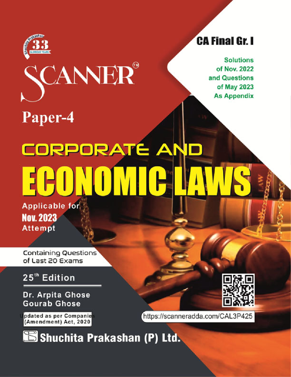 Shuchita Prakashan Scanner CA Final Group - I Paper - 4 Corporate and Economic Laws (Applicable for Nov. 2023) - Page 1