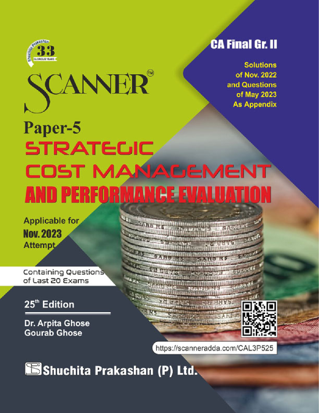Shuchita Prakashan Scanner CA Final Group - II Paper - 5 Strategic Cost Management and Performance Evaluation (Applicable for Nov. 2023) - Page 1