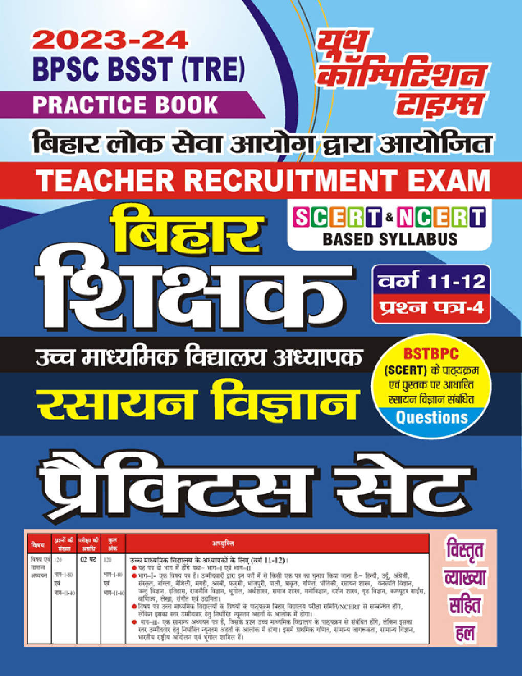 BPSC BSST (TRE) बिहार शिक्षक वर्ग - XI-XII रसायन विज्ञान प्रैक्टिस सेट 2023-24 - Page 1