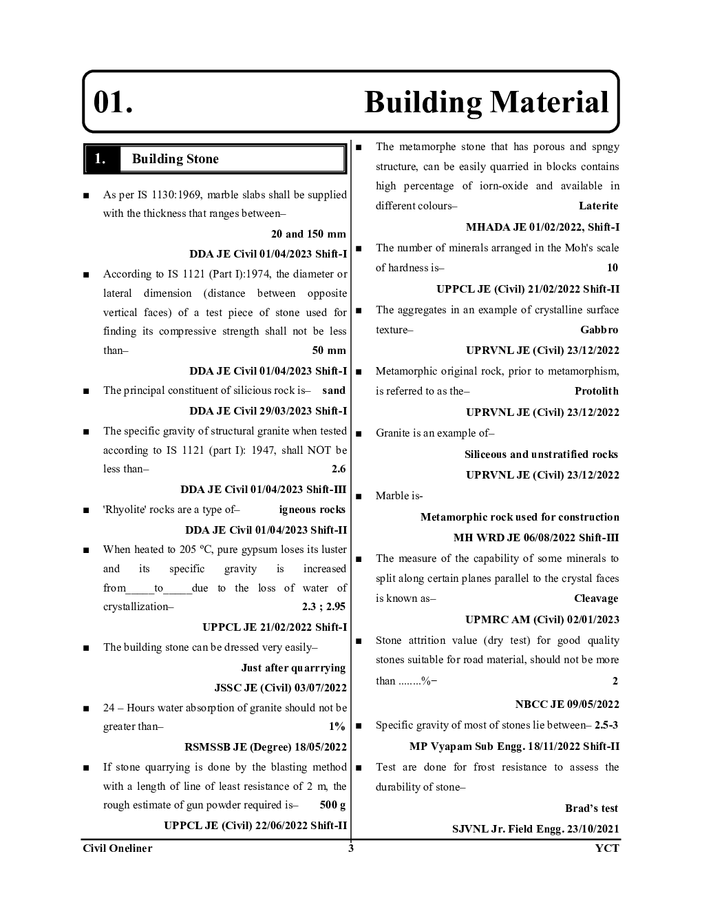 Civil Engineering PYQ Exam Pointer 2022-23 - Page 4