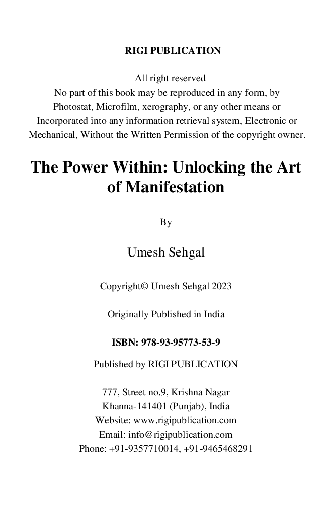 The Power Within: Unlocking The Art Of Manifestation - Page 3