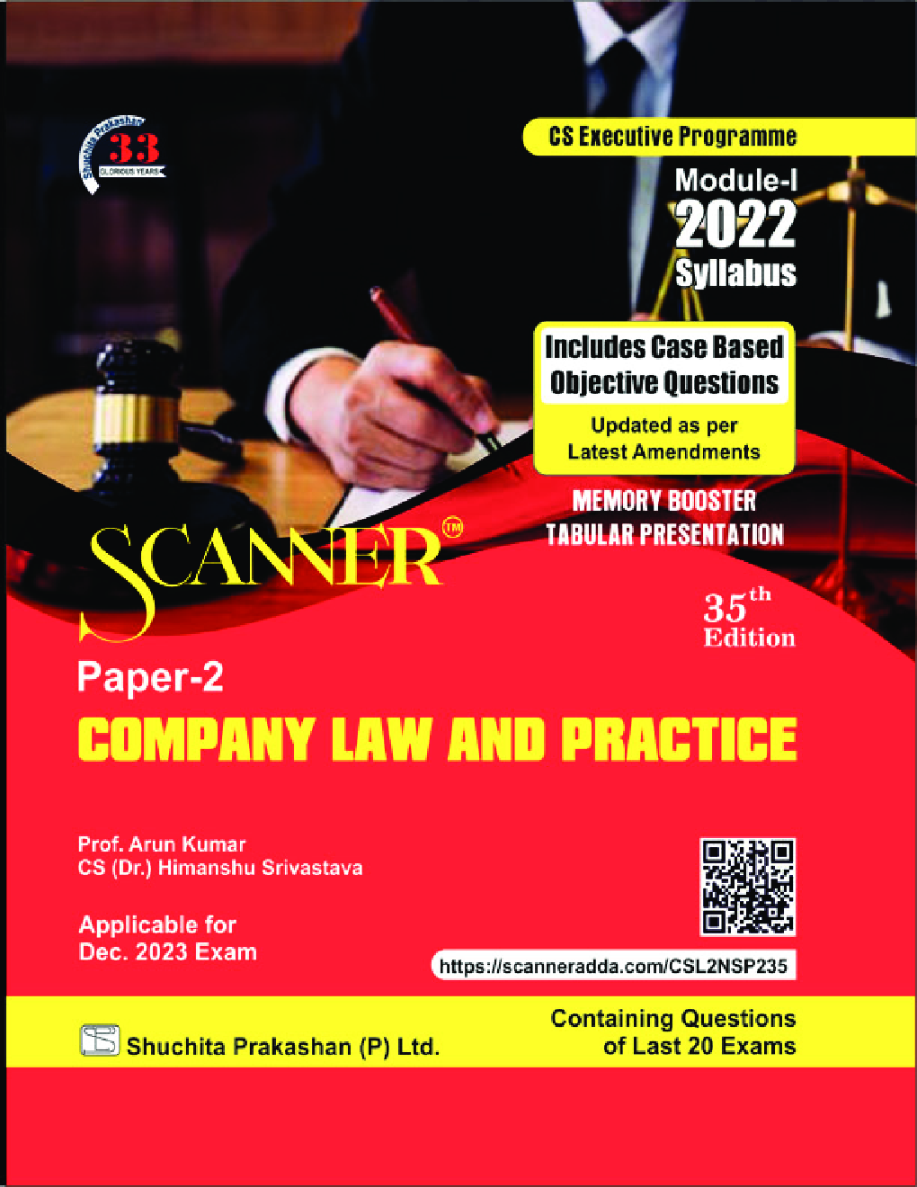 Shuchita Prakashan Scanner CS Executive Programme Module - I (2022 Syllabus) Paper -2 Company Law and Practice - Page 1