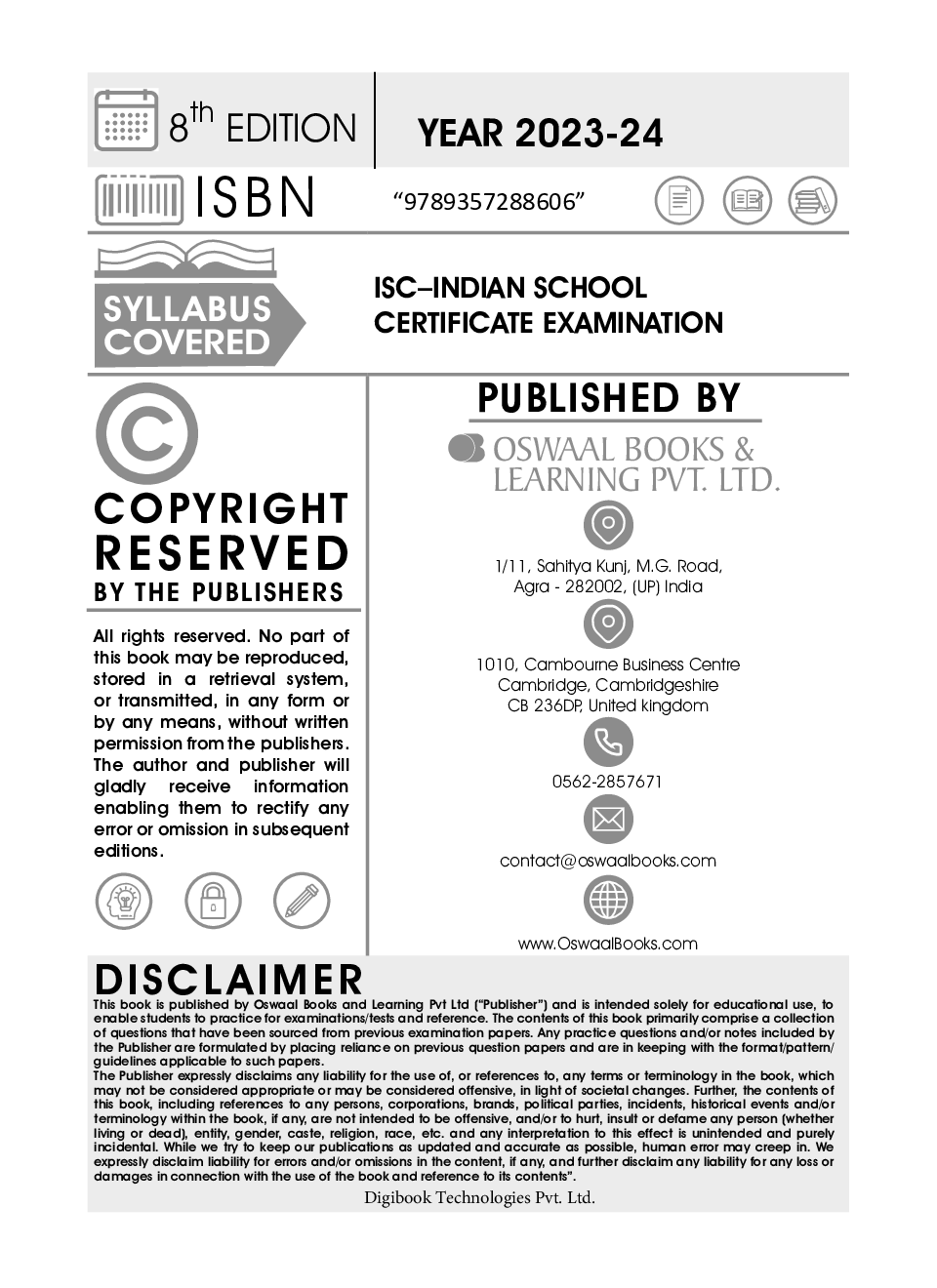 Download Oswaal ISC 10 Sample Question Papers Classes 11 & 12 Hindi For