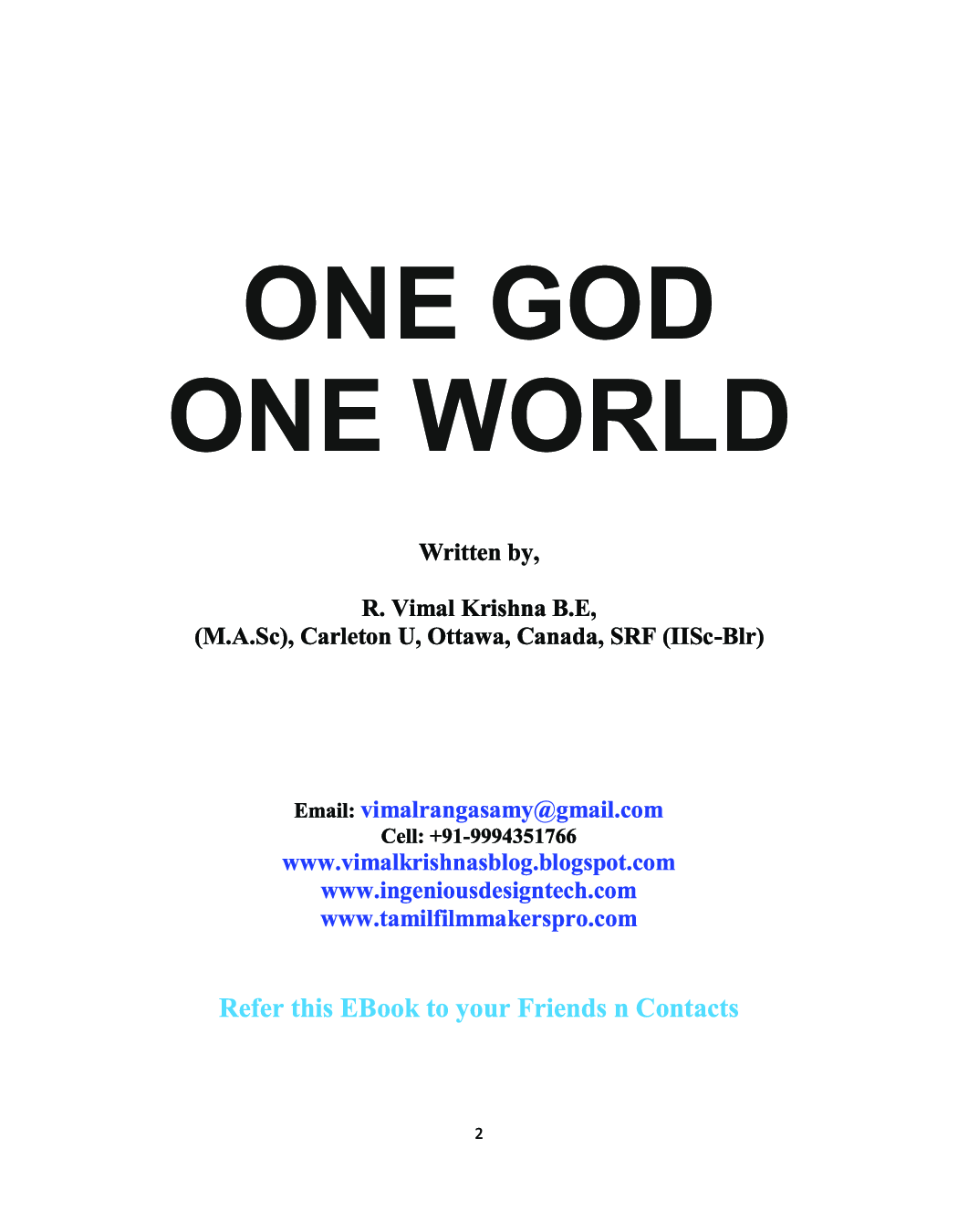 One God One World - Page 2