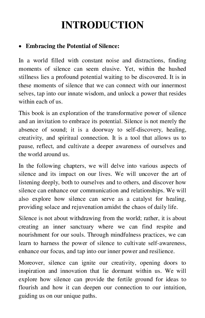 The Power of Silence: Unleashing the Power Within - Page 4