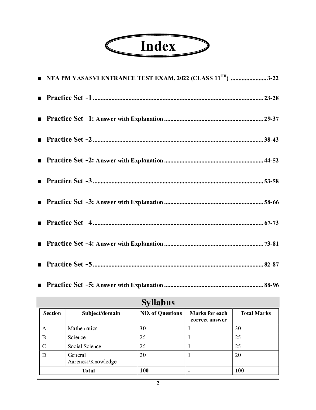 PM-YET Class-11 Solved Papers & Practice Book 2023-24 - Page 3