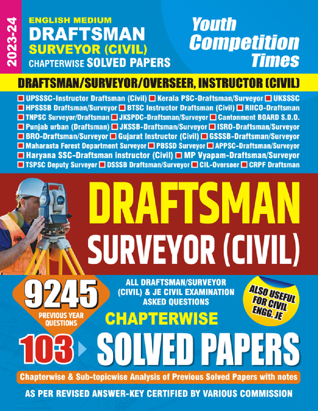Draftsman Surveyor (Civil) Chapterwise Solved Papers 2023-24 - Page 1