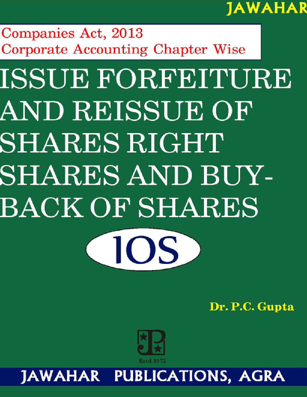 Issue Forfeiture And Reissue Of Shares Right Shares And Buy-Back Of Shares (IOS)
   - Page 1