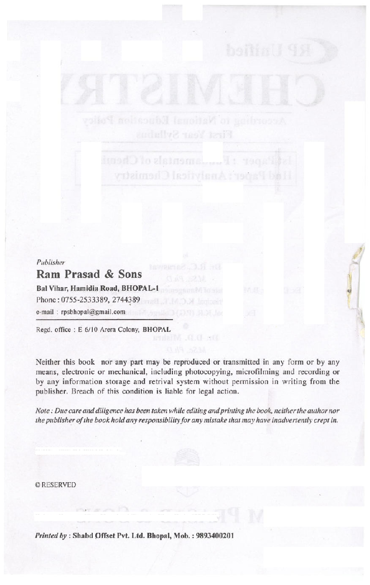 Fundamental of Chemistry and Analytical Chemistry - Page 3