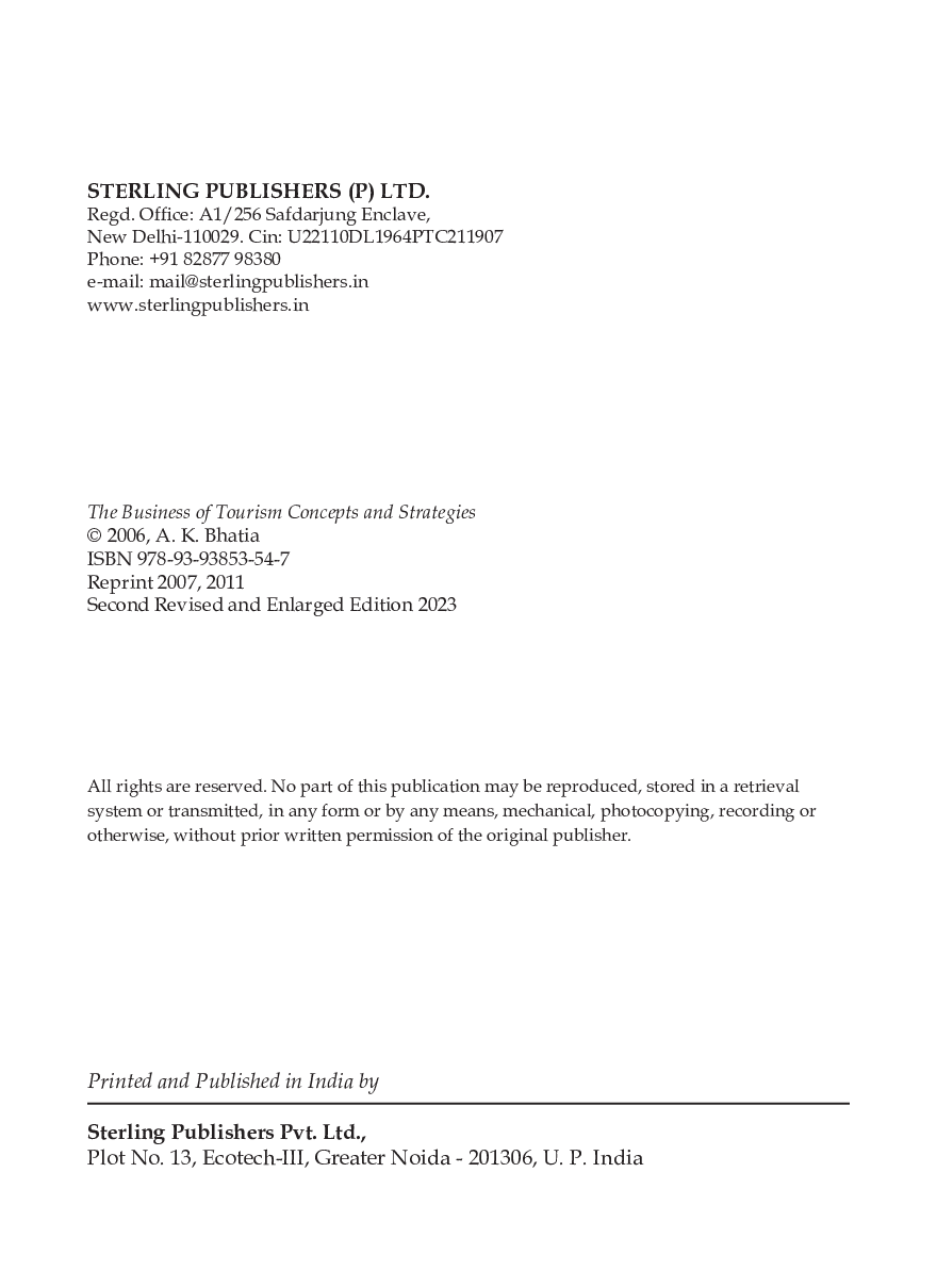 THE BUSINESS OF TOURISM: Concepts and Strategies - Page 5