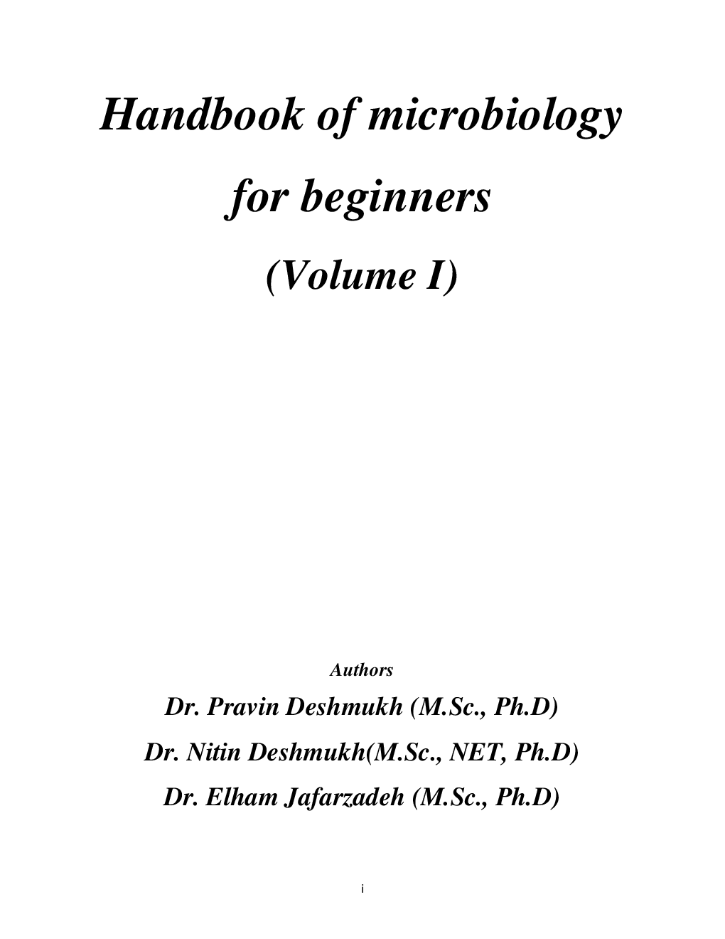 Handbook of Microbiology for Beginners (Volume I) - Page 2