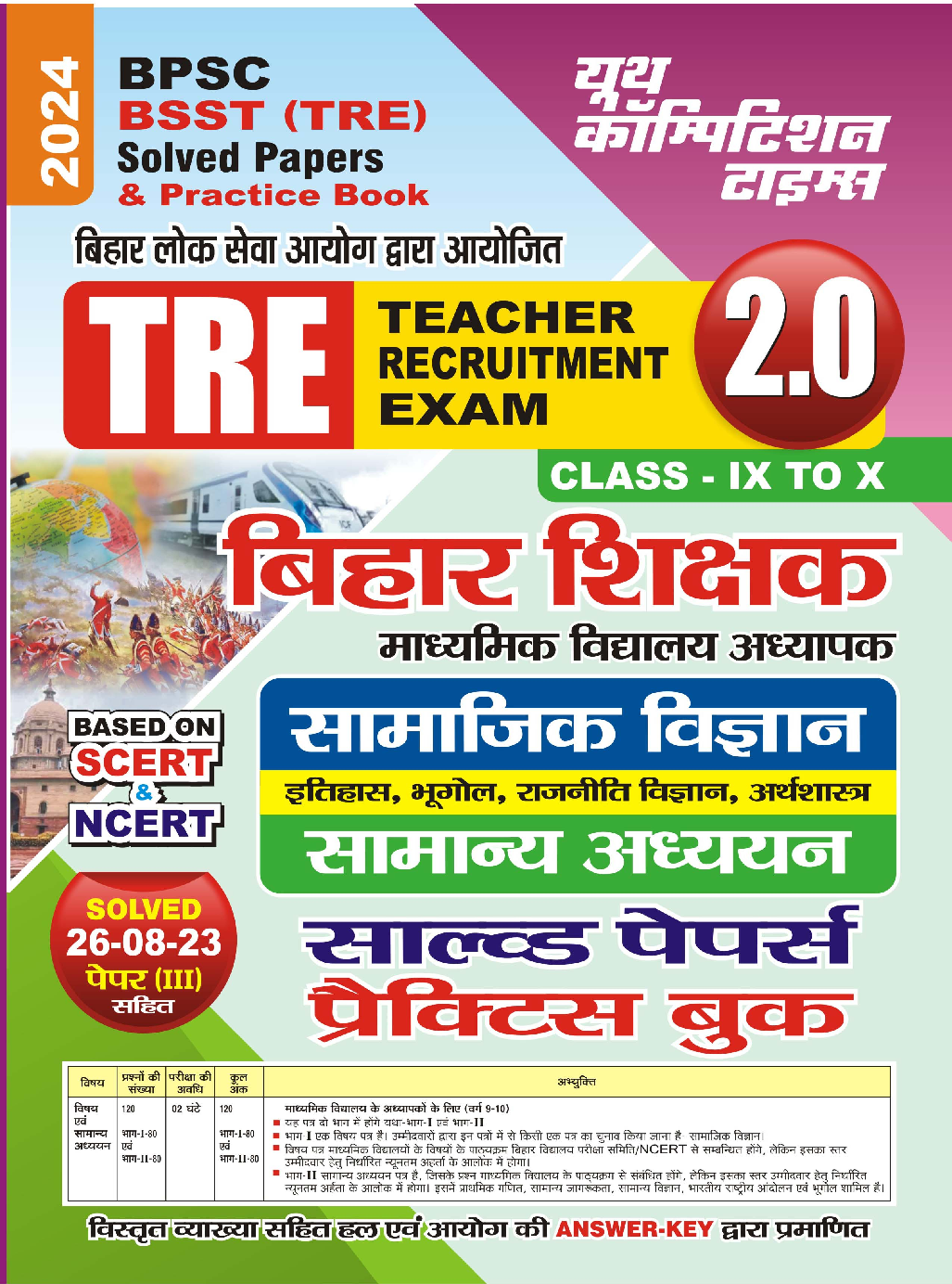 BPSC BSST TRE बिहार शिक्षक सामाजिक विज्ञान, सामान्य अध्धयन साल्व्ड पेपर्स प्रक्टिस बुक्स 2023-24 - Page 1