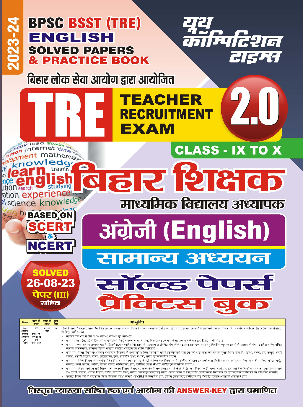 BPSC BSST TRE बिहार शिक्षक भर्ती परीक्षा अंग्रेजी एवं सामान्य अध्धयन Solved Papers & Practice Book 2023-24  - Page 1