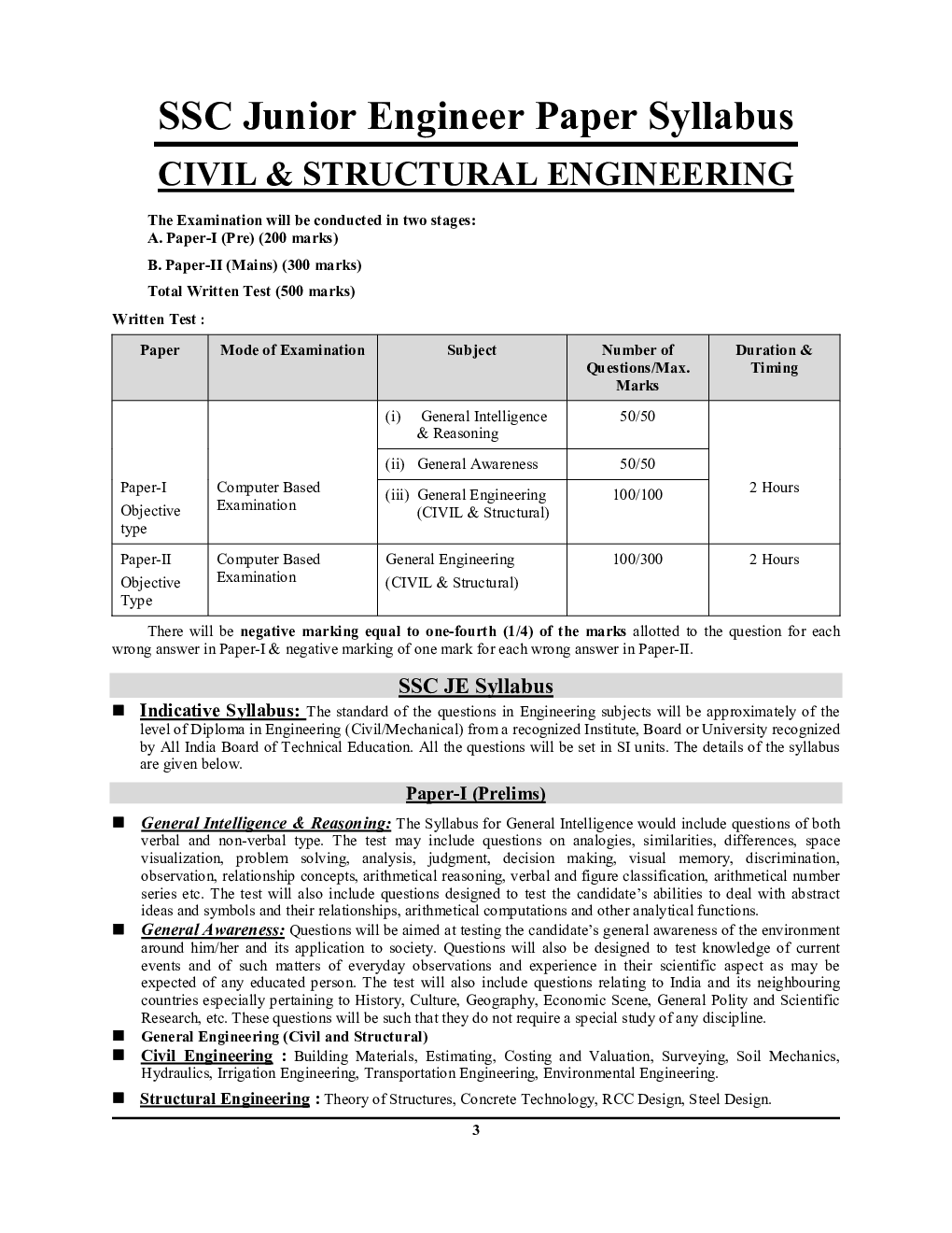 SSC JE सिविल इंजीनियरिंग तकनिकी साल्व्ड पेपर्स 2024-25  - Page 4