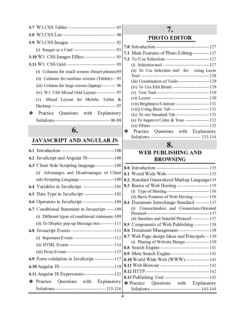‘O’ Level Web Designing & Publishing Study Material 2023-24  - Page 5