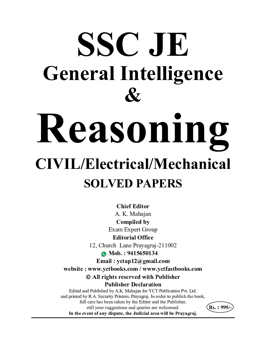 SSC JE CE,ME,EE Reasoning Solved Papers 2024-25 - Page 2