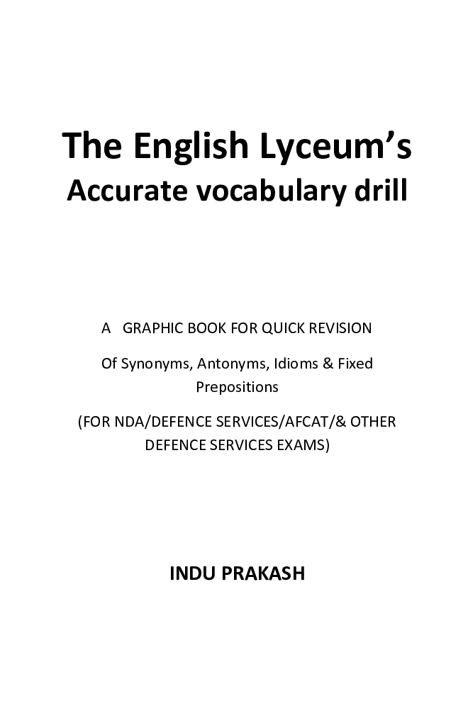 The English Lyceum’s Accurate Vocabulary Drill - Page 2