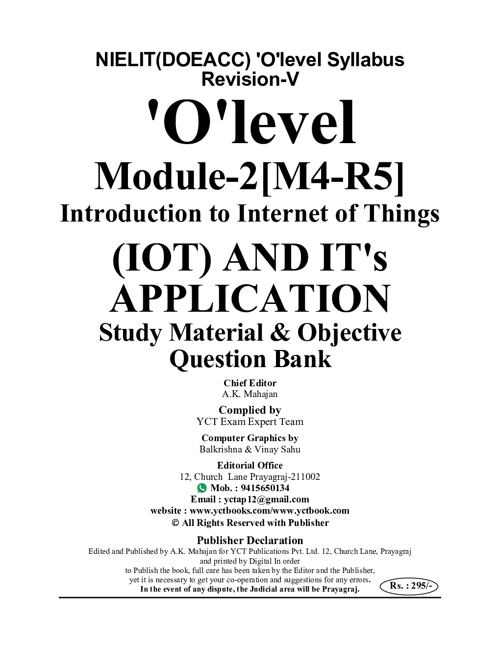 ‘O’ [M4-R5]Level Introduction to Internet of Things Study Material 2024-25 - Page 2