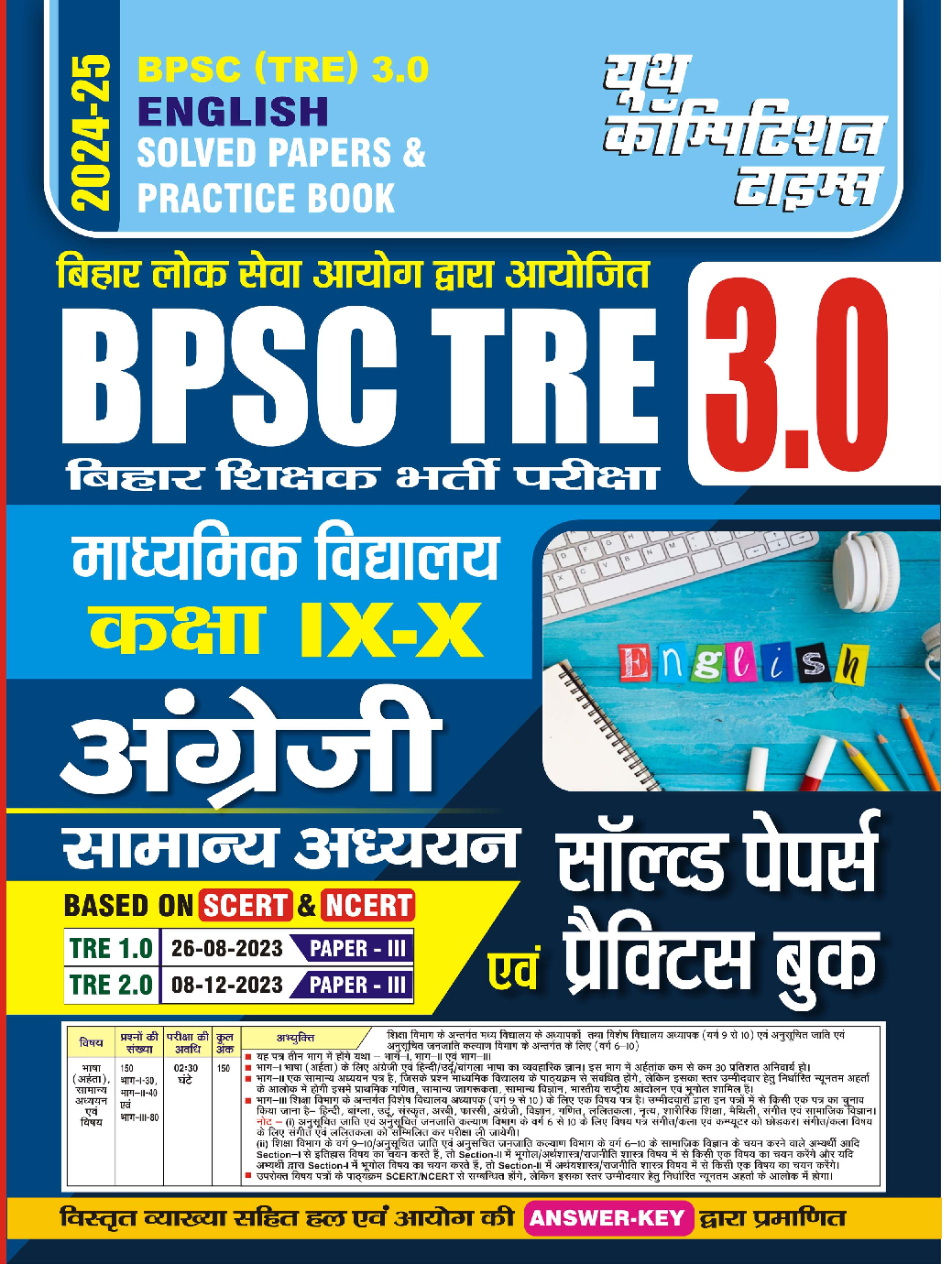 BPSC Teacher अंग्रेजी समान्य अध्धयन साल्व्ड पेपर एवं प्रॅक्टिसबूक 2024-25 - Page 1