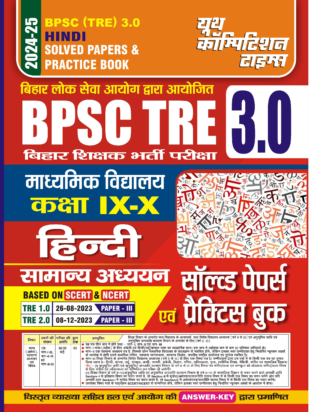 BPSC Teacher हिंदी समान्य अध्धयन साल्व्ड पेपर एवं प्रॅक्टिसबूक 2024-25 - Page 1