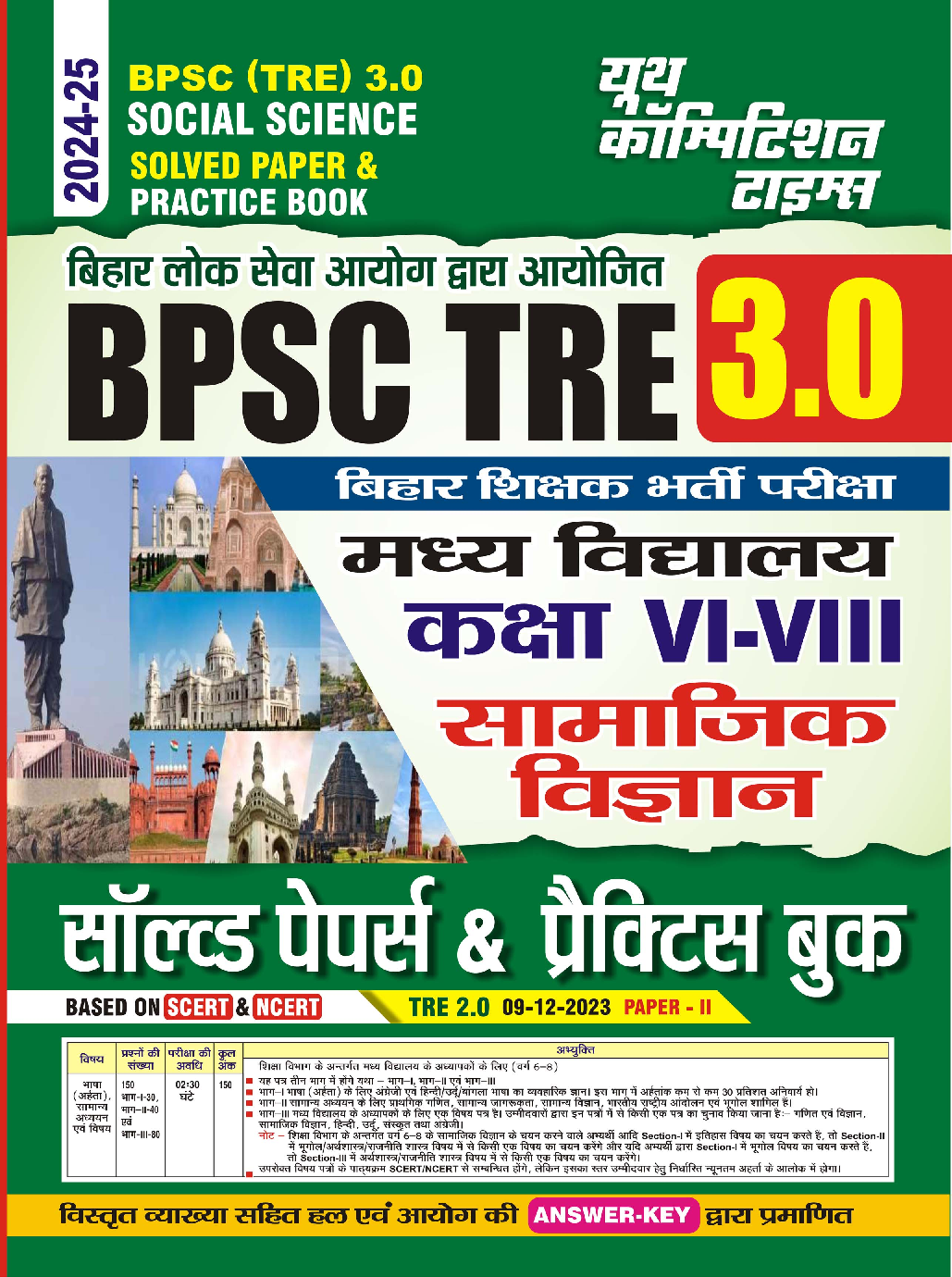 BPSC Teacher (VI-VIII) सामाजिक विज्ञान साल्व्ड पेपर एवं प्रॅक्टिसबूक 2024-25 - Page 1