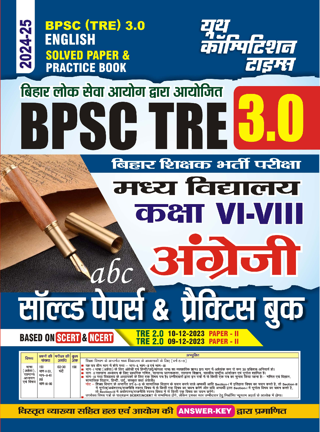 BPSC Teacher (VI-VIII) अंग्रेजी साल्व्ड पेपर एवं प्रॅक्टिसबूक 2024-25 - Page 1