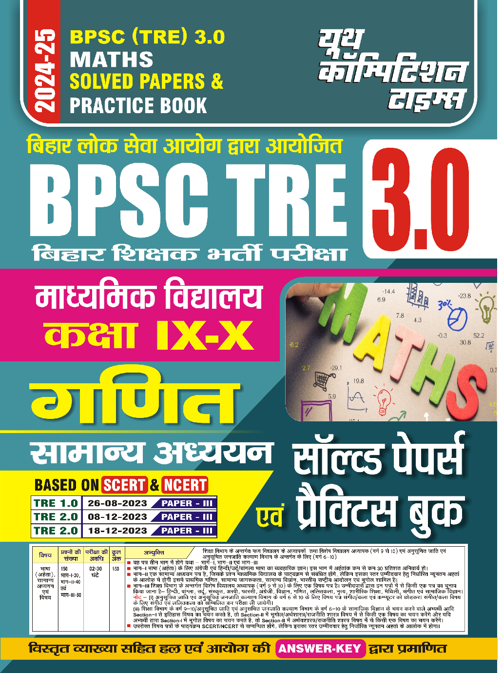BPSC TRE XI-X गणित साल्व्ड पेपर एवं प्रॅक्टिसबूक 2024-25 - Page 1