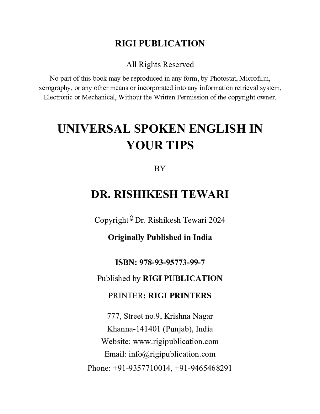 Universal Spoken English In Your Tips - Page 3