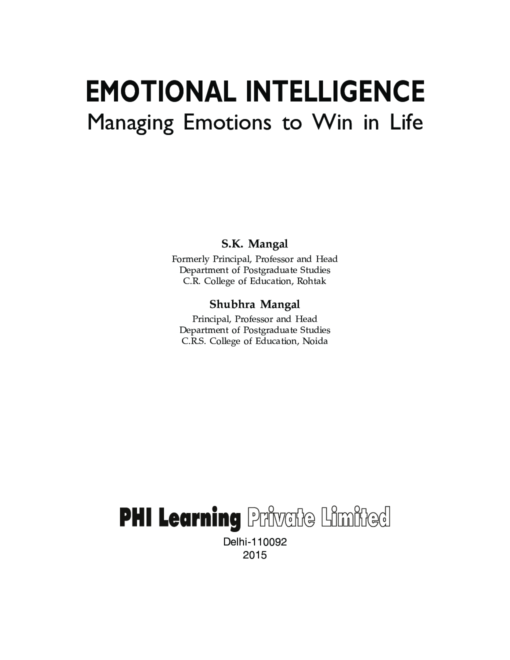 Emotional Intelligence : Managing Emotions To Win In Life - Page 2
