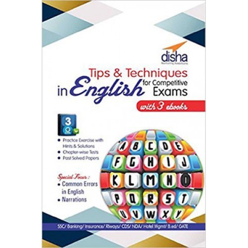 Tips And Techniques In English with 3 For Competitive Exams by Disha